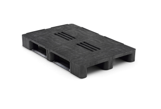 Pallet in plastica 1200 x 800 ponte chiuso 3 listelli medium - 2 qp1208mb3rr cd - 2.QP1208MB3RR-CD