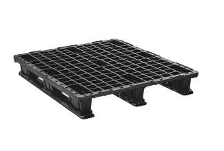 Kunststof pallet 1200 x 1000 open dek  3 onderlatten light - 2 qp1210lb3rr t vs - 2.QP1210LB3RR