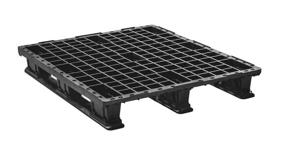 Pallet in plastica 1200 x 1000 ponte aperto  3 listelli light - 2 qp1210lb3rr t vs - 2.QP1210LB3RR