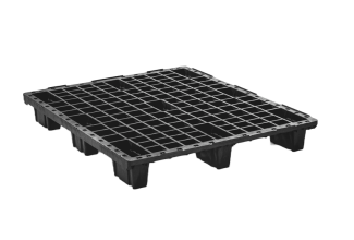 Palettes plastique 1200 x 1000 pont supérieur ouvert  9 pieds emboitables légère - 2 qp1210lb9fr t free 1 - 2.QP1210LB9FR