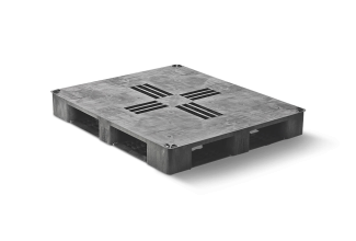 Palet plástico 1200 x 1000 cerrado 6 patines medium - 2 qp1210mb6rr cd