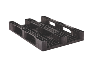 Kunststof pallet 1200 x 800 gesloten dek 3 runners medium Anti Slip - 3 1208mx 3unners closed deck bottom 2 - 5.QP1208MB3RR-CD -AO