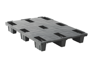 Kunststof pallet 1200 x 800 gesloten dek 9 pootjes light - 3 qp1208lb9fr cd t free 1 - 3.QP1208LB9FR-CD