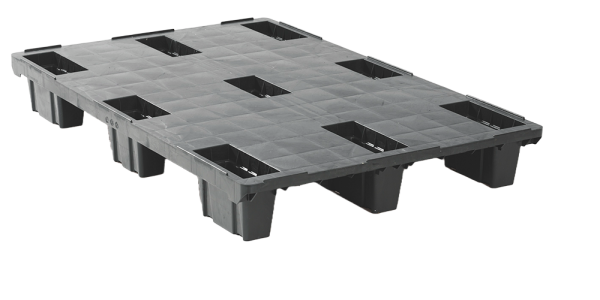 Plastic pallet 1200 x 800 closed deck 9 feet light - 3 qp1208lb9fr cd t free - 3.QP1208LB9FR-CD