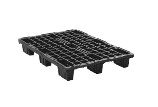 Kunststof pallet 1200 x 800 open dek 9 pootjes - 3 qp1208lb9fr t free - 3.QP1208LB9FR