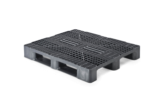 Palettes plastique 1200 x 1000 pont supérieur ouvert  3 semelles lourde - 3 qp1210hb3rr