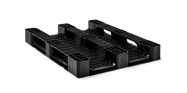 Plastic pallet 1200 x 1000 open deck 3 runners medium - 3 qp1210mx3rr bottom - 3.QP1210MB3RR