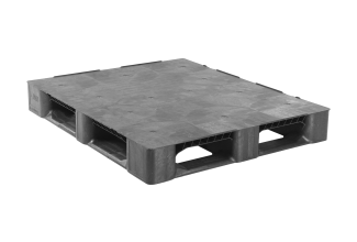Kunststof pallet 1200 x 1000 gesloten dek 5 onderlatten medium - 4qp1210mb5rr cd - 4.QP1210MB5RR-CD