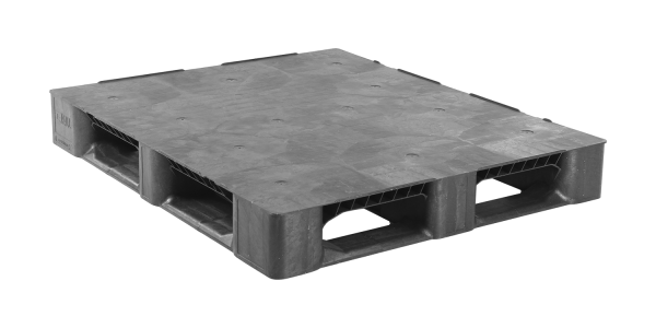 Kunststoffpalette 1200 x 1000 Geschlossesnes Deck 5 Kufen medium - 4qp1210mb5rr cd - 4.QP1210MB5RR-CD