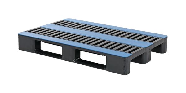 Hygienic pallet 1200 x 800 open deck 3 runners heavy steel-reinforced - Europallet qph1208hr3r ecor 1200 x 800 mm zonder randen versterkingsprofielen - QPH1208HR3R-ECOR