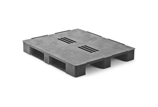 Palet plástico 1200 x 1000 cerrado 3 patines heavy - Kunststof pallet 1000 1200 2 qp1210hb3rr cd - 2.QP1210HB3RR-CD