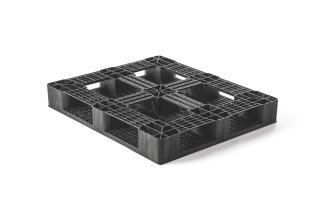 Palet plástico 1200 x 1000 cerrado 6 patines medium - Kunststof pallet 1000 1200 2 qp1210mr6r ascd b