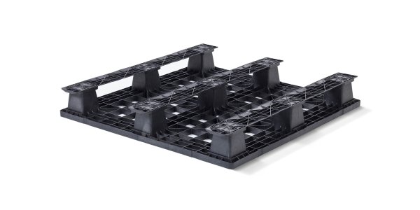 Palet plástico 1100 x 1100 abierta 3 patines light - Kunststof pallet 1100 1100 qp1111lr3rr b - QP1111LB3RR