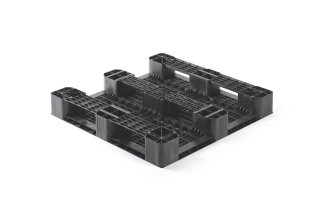 Kunststof pallet 1100 x 1100 open dek  3 onderlatten medium - Kunststof pallet 1100 1100 qp1111mb3r as b 2 - 3.QP1111MB3R-AS