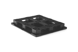 Kunststoffpalette 1300 x 1100 Geschlossesnes Deck 6 Kufen heavy - Kunststof pallet 1100 1300 qp1311hr6r ascd b