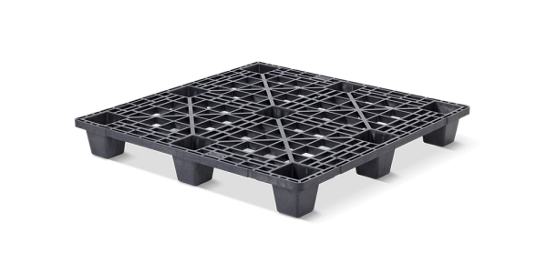 Palettes plastique 1140 x 1140  ouvert 9 pieds emboitables - Kunststof pallet 1140 1140 qp1140lb9fr - QP1140LB9FR
