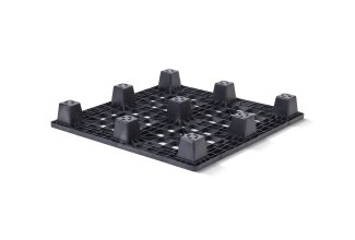 Pallet in plastica 1200 x 1200 ponte aperto  9 piedi light - Kunststof pallet 1200 1200 qp1212lr9fr 2