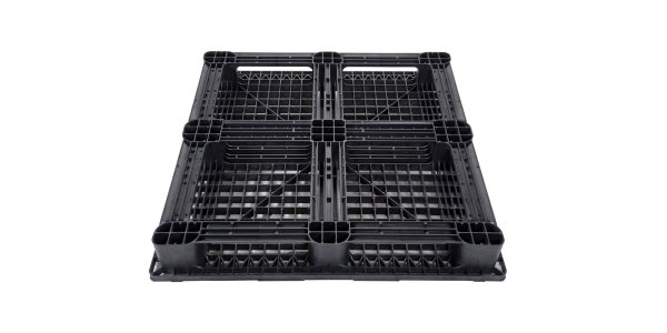 Pallet in plastica 1200 x 1200 ponte aperto  6 listelli medium - Kunststof pallet 1200 1200 qp1212mr6rr 2 - QP1212MB6RR