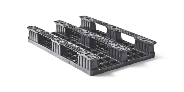 Kunststof pallet 760 x 1140 open dek  3 runners - Kunststof pallet 760 1140 qp76114lr3rr b - QP76114LB3RR