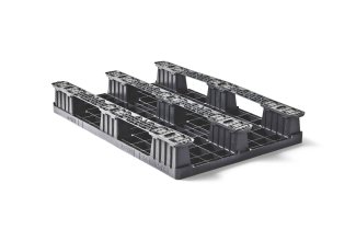 Kunststof pallet 760 x 1140 gesloten dek 3 runners - Kunststof pallet 760 1140 qp76114lr3rr cd b - QP76114LB3RR-CD