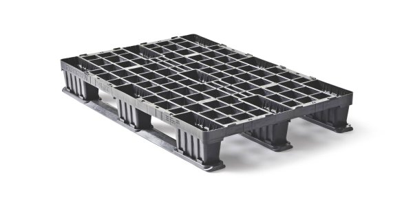 Kunststof pallet 760 x 1140 open dek  3 runners - Kunststof pallet 760 1140 qp76114lr3rr t - QP76114LB3RR