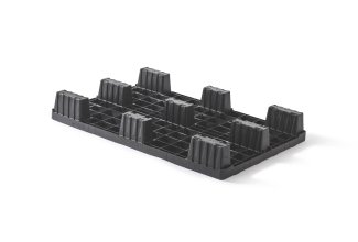 Palet plástico 760 x 1140 abierta  9 pies light - Kunststof pallet 760 1140 qp76114lr9fr b