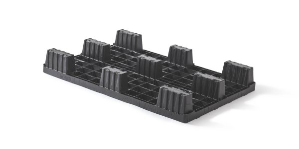 Pallet in plastica 760 x 1140 aperto 9 piedi light - Kunststof pallet 760 1140 qp76114lr9fr b - QP76114LB9FR