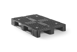 Palet plástico 1200 x 800 abierta 3 patines medium - Kunststof pallet 800 1200 1 qp1208mb3rr