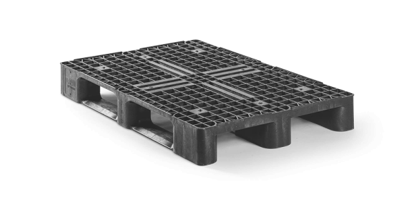 Plastic pallet 1200 x 800 open deck  3 runners medium - Kunststof pallet 800 1200 1 qp1208mb3rr - 1.QP1208MB3RR