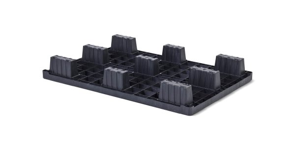 Palet plástico 1200 x 800 abierta 9 pies - Kunststof pallet 800 1200 qp1208lr9fr b - QP1208LB9FR