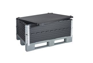 Couvertures palette plastique 1200 x 800 - Kunststoffdeckel - QPKKDECK-1208