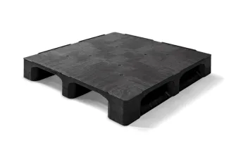 Palet pl&aacute;stico 1100 x 1100 cerrado 3 patines heavy - Qp1111hb3rr cd - QP1111HB3RR-CD