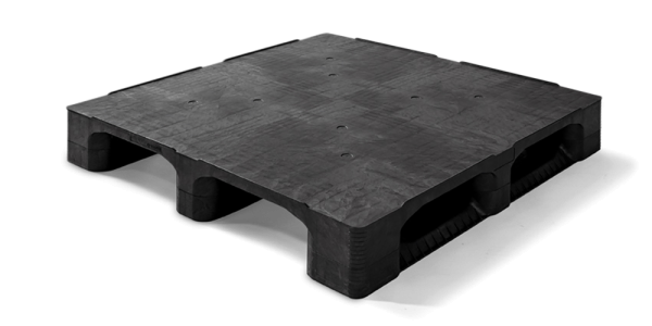 Palet plástico 1100 x 1100 cerrado 3 patines heavy - Qp1111hb3rr cd - QP1111HB3RR-CD