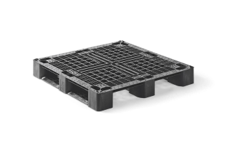 Kunststof pallet 1100 x 1100 open dek  3 onderlatten medium - Qp1111mb3r as 1 - 2.QP1111MB3R-AS