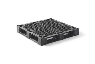 Kunststof pallet 1100 x 1100 open dek  6 onderlatten medium - Qp1111mb6r as 3 - QP1111MB6R-AS