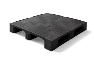 Palet plástico 1140 x 1140 cerrado 3 patines heavy - Qp1140hb3rr cd - QP1140HB3RR-CD