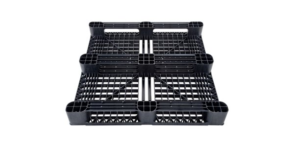 Plastic pallet 1140 x 1140 open deck  3 runners medium - Qp1140mr3rr bottom 4500x2250 - QP1140MB3RR