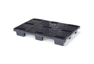 Pallet in plastica 1200 x 800 ponte chiuso 9 piedi light - Qp1208lb9fr cd 1 - QP1208LB9FR-CD