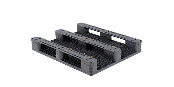 Plastic pool pallet 1200 x 1000 open deck 3 runners - Qp1210hp3r ao bottom 1 - QP1210HP3R-AO