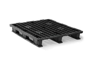 Kunststoffpalette 1200 x 1000 Offenes Deck  3 Kufen light - Qp1210lb3rr 1