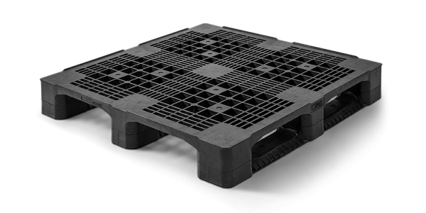 Palet plástico 1200 x 1200 abierta  3 patines heavy - Qp1212hb3rr - QP1212HB3RR