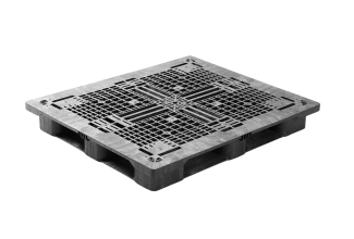 Kunststof pallet 1300 x 1100 open dek  6 onderlatten heavy - Qp1311hb6r s web - 2.QP1311HB6R-S