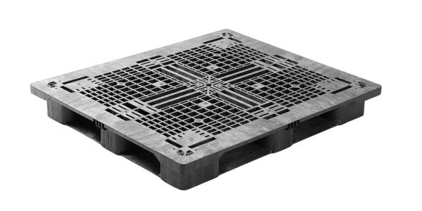 Kunststof pallet 1300 x 1100 open dek  6 onderlatten heavy - Qp1311hb6r s web - 2.QP1311HB6R-S