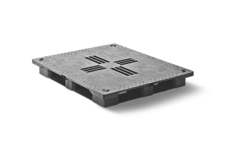 Pallet in plastica 1300 x 1100 ponte chiuso 6 listelli heavy - Qp1311hb6rr cd