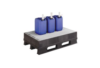 Galvanized grid 1200 x 800 open deck - Qpbin120l with galvanised rooster met vaten