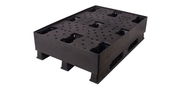 Plastic grid 1200 x 800 open deck 9 feet - Qpbin120l with plastic grid - QKR1208