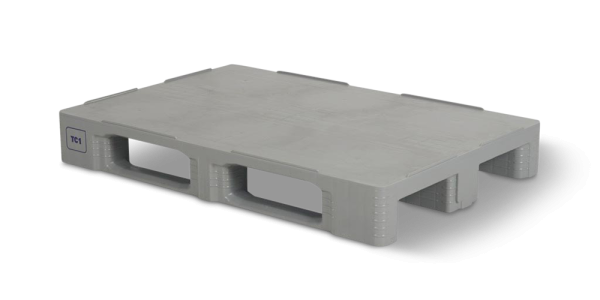 Pallete plastique alimentaire 1200 x 1000 fermé 3 semelles - Qph1208hp3rr cdgr 1 - QPH1210HP3R-CDG*