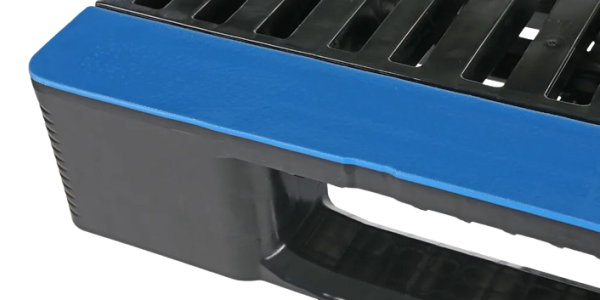Pallet igienici 1200 x 800 aperto 3 listelli heavy rinforzato - Qph1208hr3r ecor 1200 x 800 mm zonder randen versterkingsprofielen detail - QPH1208HR3R-ECOR