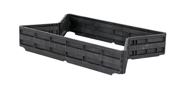 Plastic pallet collar 1200 x 800 - 6 hinges - Vouwbare pallet opzetrand 1200 x 800 mm 6 scharnieren 2 - QPHKVOUWR1208-6