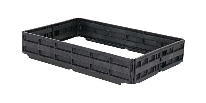 Plastic pallet collar 1200 x 800 - 6 hinges - Vouwbare pallet opzetrand 1200 x 800 mm 6 scharnieren 1 - QPHKVOUWR1208-6